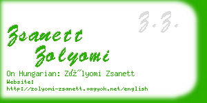 zsanett zolyomi business card